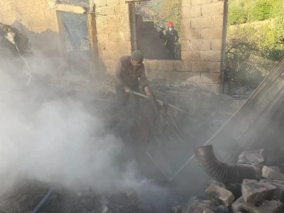 Hizan'da evde çıkan yangın söndürüldü
