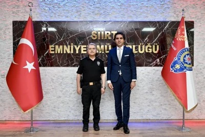 İl Milli Eğitim M&uuml;d&uuml;r&uuml; Saz'dan Emniyet M&uuml;d&uuml;r&uuml; &Ouml;zdemir'e ziyaret