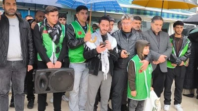 İsrail'in Gazze'ye y&ouml;nelik saldırıları Siirt'te protesto edildi