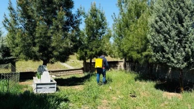 Kurtalan’da asri mezarlıkta çalışma