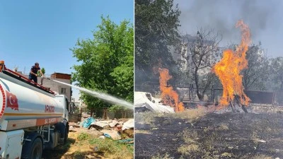 Kurtalan'da Bah&ccedil;e Yangını Korkuttu! Alevler Evlere Sı&ccedil;ramadan Kontrol Altına Alındı