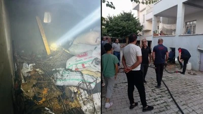 Kurtalan&rsquo;da Bodrum Kattaki Yangın Korkuttu