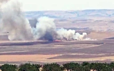 Kurtalan'da Buğday Tarlasında Büyük Yangın