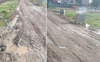 Kurtalan’da Çamurlu Yola Mahalleli Çözüm Bekliyor