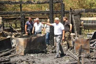 Kurtalan’da çıkan yangının ardından işletmede teknik inceleme yapıldı