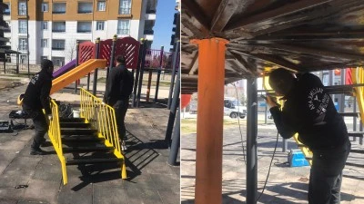 Kurtalan&rsquo;da &Ccedil;ocuk Oyun Alanlarındaki Hasarlı Oyuncaklar Onarıldı