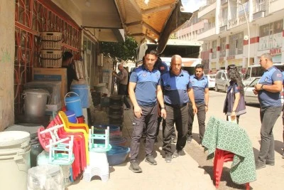 Kurtalan’da kaldırım işgali yapan esnafa son uyarı