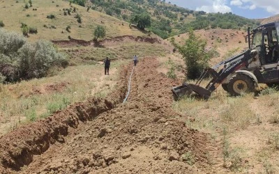 Kurtalan’da Köylere İçme Suyu Hattı Çalışmaları Sürüyor
