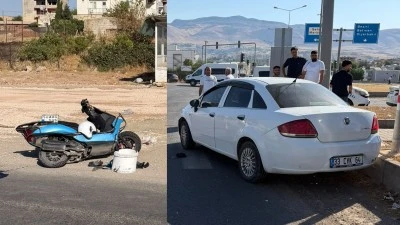 Kurtalan&rsquo;da motosiklet ile otomobilin &ccedil;arpıştığı kazada 1 kişi yaralandı