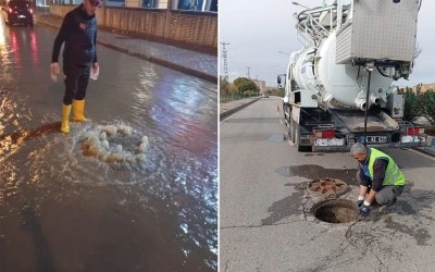 Kurtalan’da Sağanak Yağış Hayatı Olumsuz Etkiledi