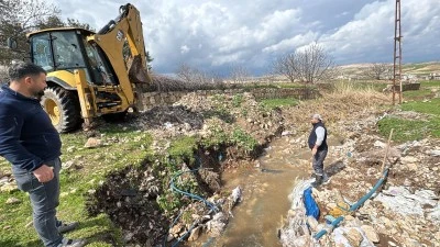 Kurtalan&rsquo;da Sağanak Yağış Sonrası Su Hatlarında Onarım &Ccedil;alışması Yapıldı