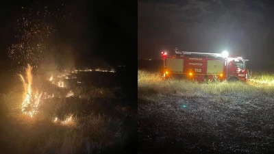 Kurtalan&rsquo;da tren rayları yanında &ccedil;ıkan anız yangını s&ouml;nd&uuml;r&uuml;ld&uuml;