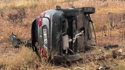 Kurtalan-Siirt Karayolunda Kontrolden Çıkan Cip devrildi