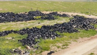 Mardin'de 100 ton atık lastiği geri d&ouml;n&uuml;ş&uuml;me kazandırdı