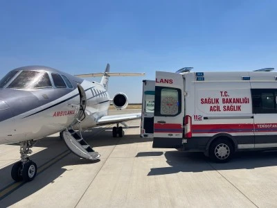 Mardin'de ambulans u&ccedil;ak 14 g&uuml;nl&uuml;k bebek i&ccedil;in havalandı