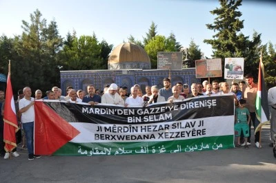 Mardin'de Filistin'e ve Küresel Sumud Filosu'na destek