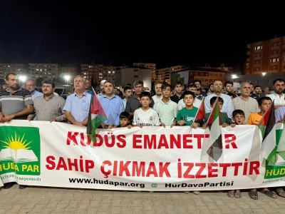 Mardin'de İsrail'in Gazze'ye saldırıları protesto edildi