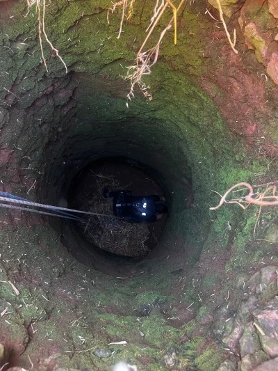 Mardin'de kuyuya düşen koyun kurtarıldı