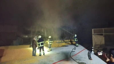 Mardin'de mısır kurutma tesisinde çıkan yangın söndürüldü