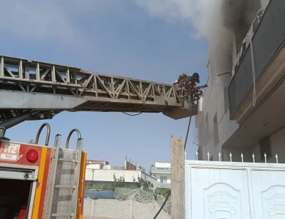 Mardin'de müstakil evde çıkan yangında 1 kişi dumandan etkilendi