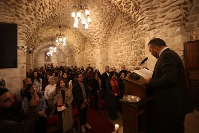 Mardin'de Protestan Kilisesi'nde Noel ayini yapıldı