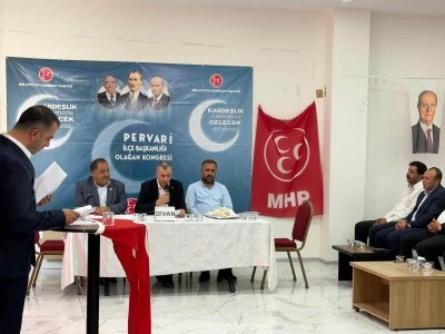 MHP Pervari İl&ccedil;e Kongresi ger&ccedil;ekleştirildi: Ferset &Ccedil;ift&ccedil;i yeniden başkan se&ccedil;ildi