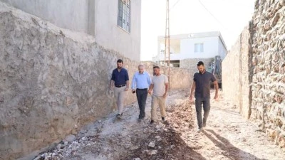 Midyat'ta atıksu hattı çalışması