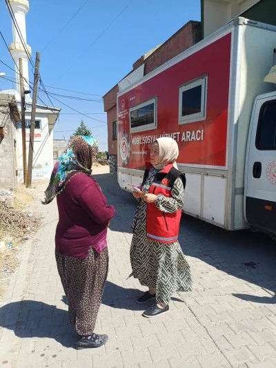 Mobil Sosyal Hizmet Aracı G&ouml;k&ccedil;ebağ'daydaydı