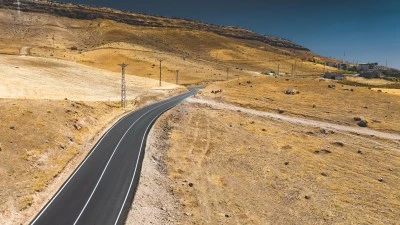 Mor Kiryakus Manastırı yolunda asfaltlama çalışması