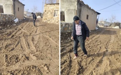 O K&ouml;yde Yağışlar Sonrası Ulaşım Tamamen Durdu!