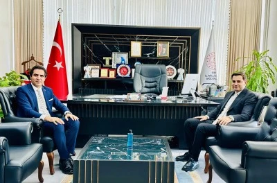 Pervari Kaymakamı Buzkaya&rsquo;dan İl Milli Eğitim M&uuml;d&uuml;r&uuml; Saz&rsquo;a ziyaret
