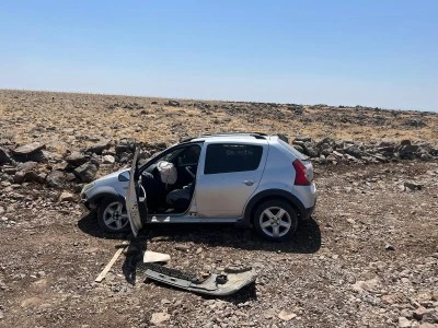 Şanlıurfa'da devrilen otomobildeki 2 kişi yaralandı