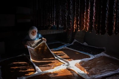 Geleneksel cevizli sucuk ve pestil mesaisi