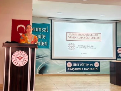 Siirt Eğitim ve Araştırma Hastanesi Personeline &ldquo;K&uuml;lt&uuml;r Alma ve G&ouml;nderme İlkeleri&rdquo; Eğitimi