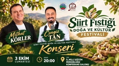 Siirt Fıstığı Festivali&rsquo;nde hava muhalefeti nedeniyle program değişti