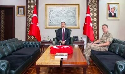 Siirt İl Jandarma Komutanlığına Atanan Tuğgeneral Ceylan Yaman, Vali Kızılkaya&rsquo;yı Ziyaret Etti