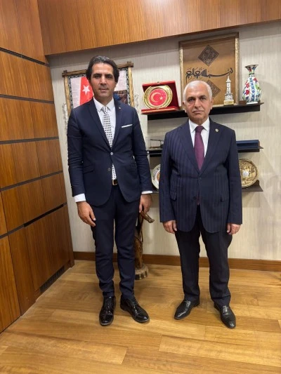 Siirt İl Milli Eğitim Müdürlüğü’ne atanan İlhan Saz, Mervan Gül’ü Ziyaret Etti