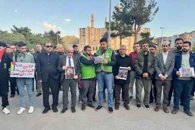Siirt'in komşu ilinde, İsrail'in Gazze'ye yönelik saldırıları protesto edildi