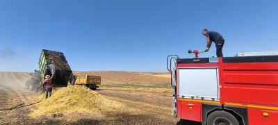 Siirt Kurtalan'da Saman Y&uuml;kl&uuml; R&ouml;morkta Yangın