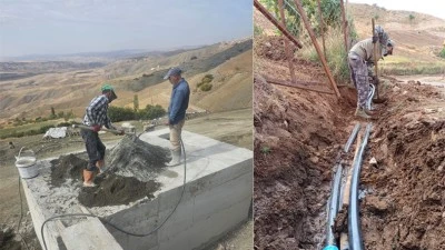 Siirt Merkeze Bağlı Köylerde Altyapı Yatırımları Sürüyor