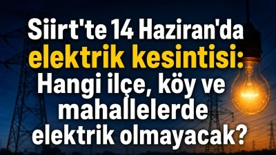 Siirt'te 14 Haziran'da elektrik kesintisi: Hangi il&ccedil;e, k&ouml;y ve mahallelerde elektrik olmayacak?
