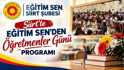 Siirt&rsquo;te Eğitim Sen&rsquo;den &Ouml;ğretmenler G&uuml;n&uuml; programı