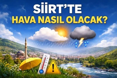 Siirt&rsquo;te hava nasıl olacak? İşte bayram haftasında yağış ve sıcaklık tahmini