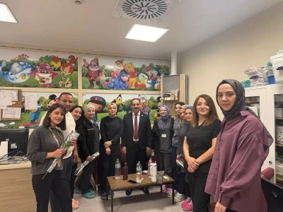 Siirt'te Hemşireler G&uuml;n&uuml; dolayısıyla sağlık &ccedil;alışanlarına g&uuml;l dağıtıldı