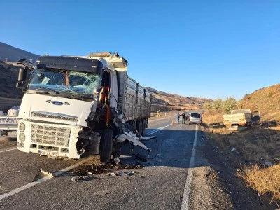 Siirt’te iki kamyonun çarpışması sonucu meydana gelen kazada 1 kişi yaralandı