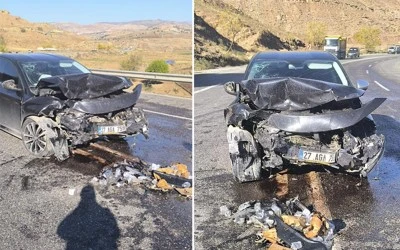 Siirt’te iki otomobilin çarpıştığı kazada 4 kişi yaralandı