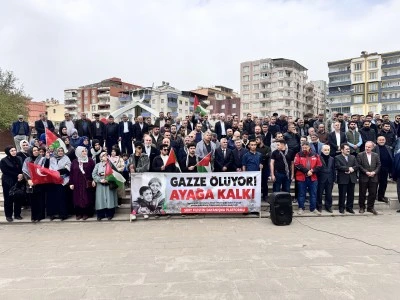 Siirt'te İsrail'in Gazze'ye yönelik saldırılarını protesto ettiler