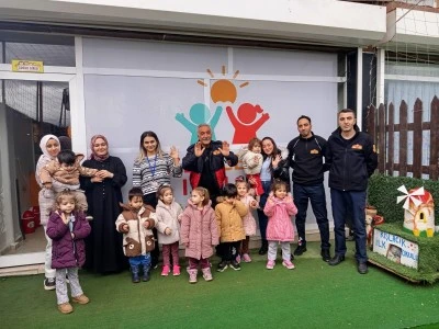 Siirt'te itfaiyeden kreş &ouml;ğrencilerine y&ouml;nelik yangın eğitim