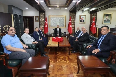 Siirt’te KOSGEB ve iş dünyası temsilcilerinden Vali Kızılkaya’ya ziyaret