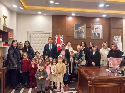 Siirt&rsquo;te Miniklerden Kaymakama İdareciler G&uuml;n&uuml; Ziyareti